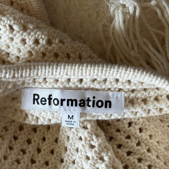 Reformation Brandon Open Knit Mini Dress M - Picture 8 of 8